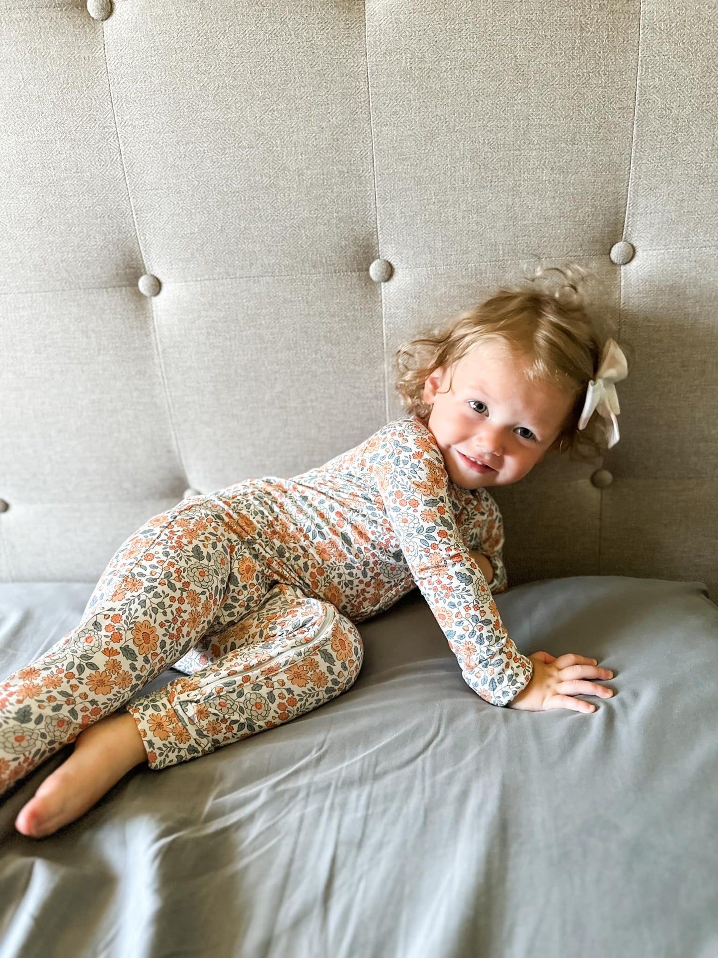 Darling Ditsy Bamboo Zippy Romper