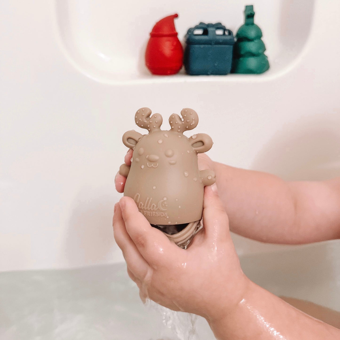 Holly Jolly Christmas Silicone Bath Toys