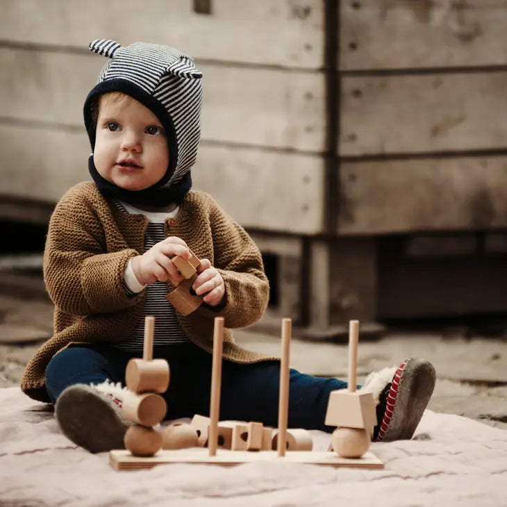 Stacking Shapes Montessori Toy with XL Pieces