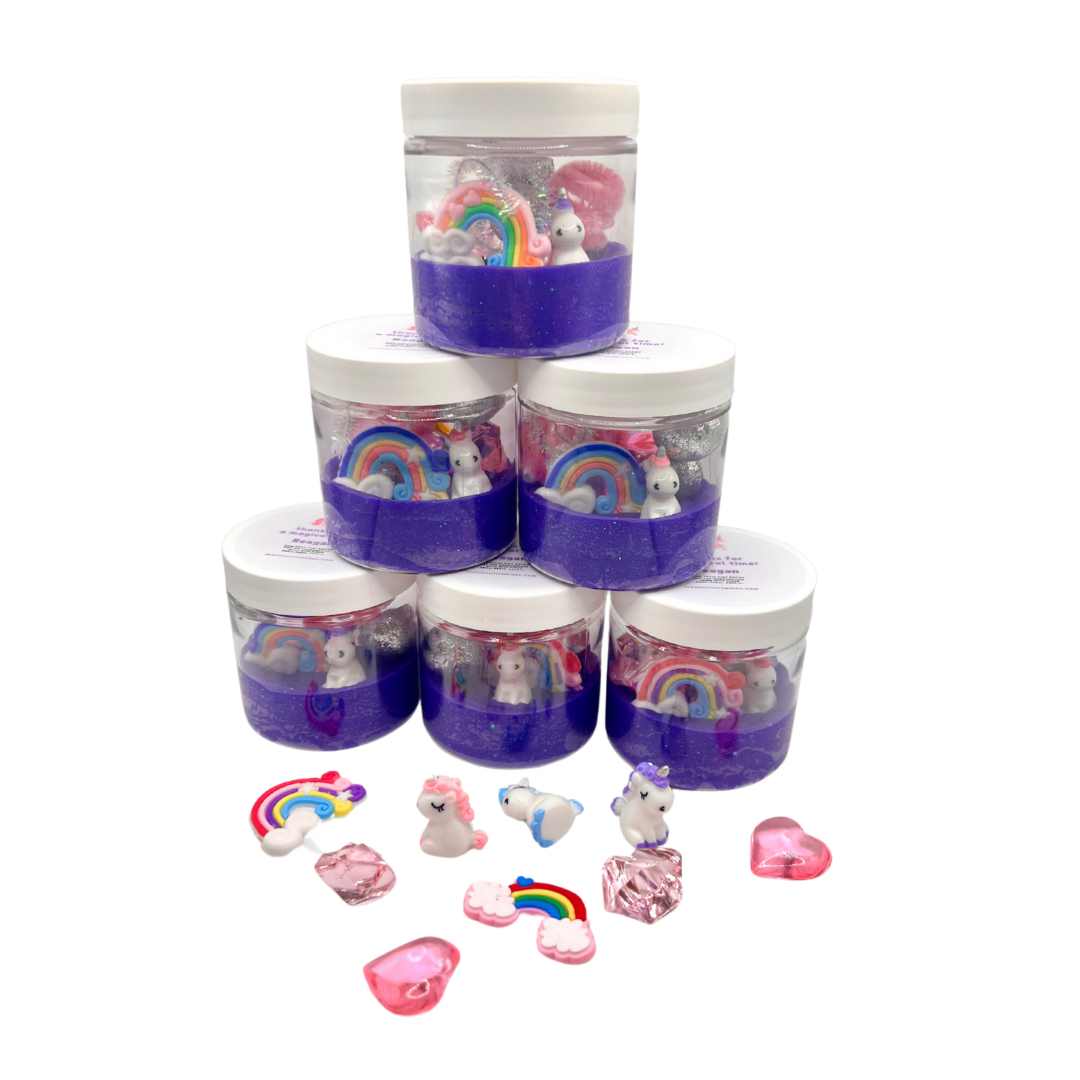 Rainbow Unicorn Play Dough Party Favors for Kids' Birthdays