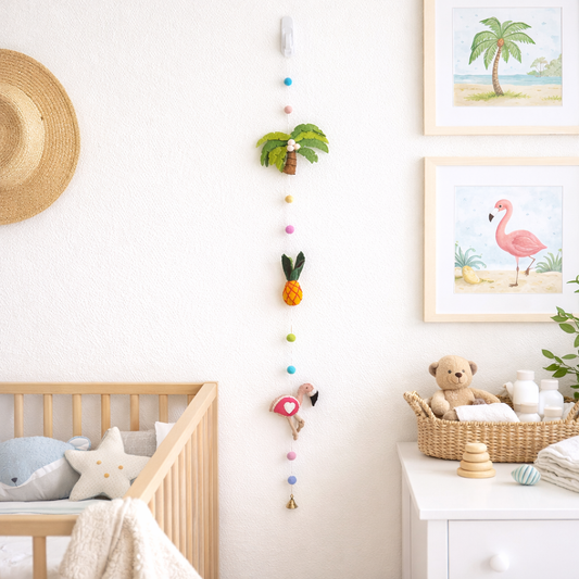 Felt Garland - Tropical Trio Flamingo