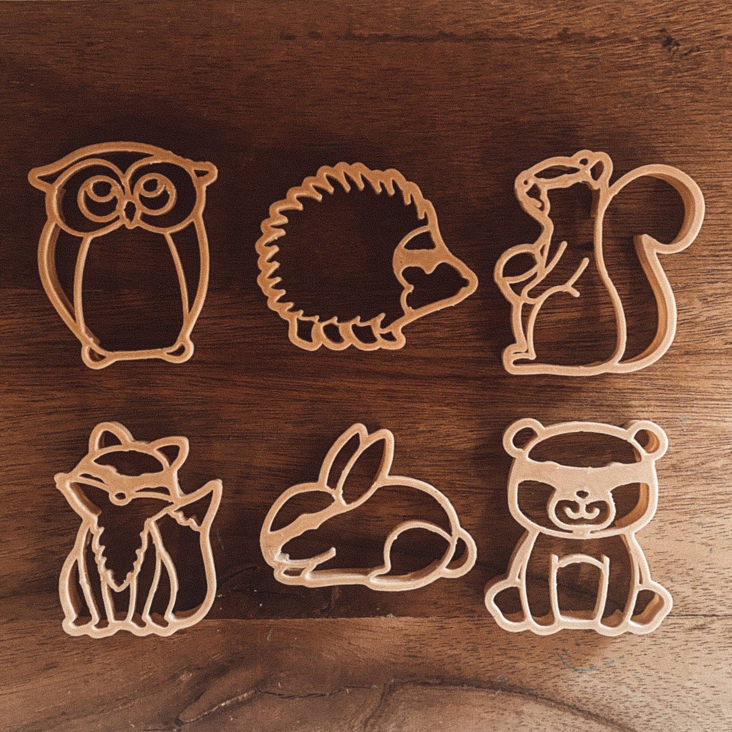 Mini Woodland Animals Eco Cutter™ Play Doh or Cookie Dough Cutter Set