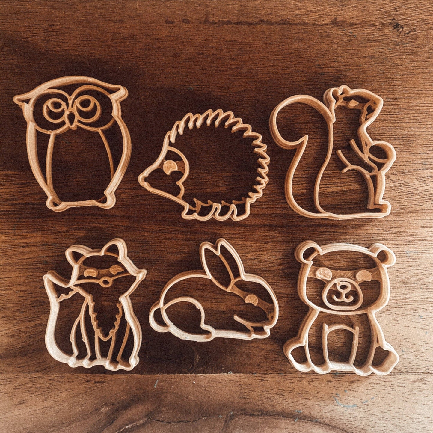 Mini Woodland Animals Eco Cutter™ Play Doh or Cookie Dough Cutter Set