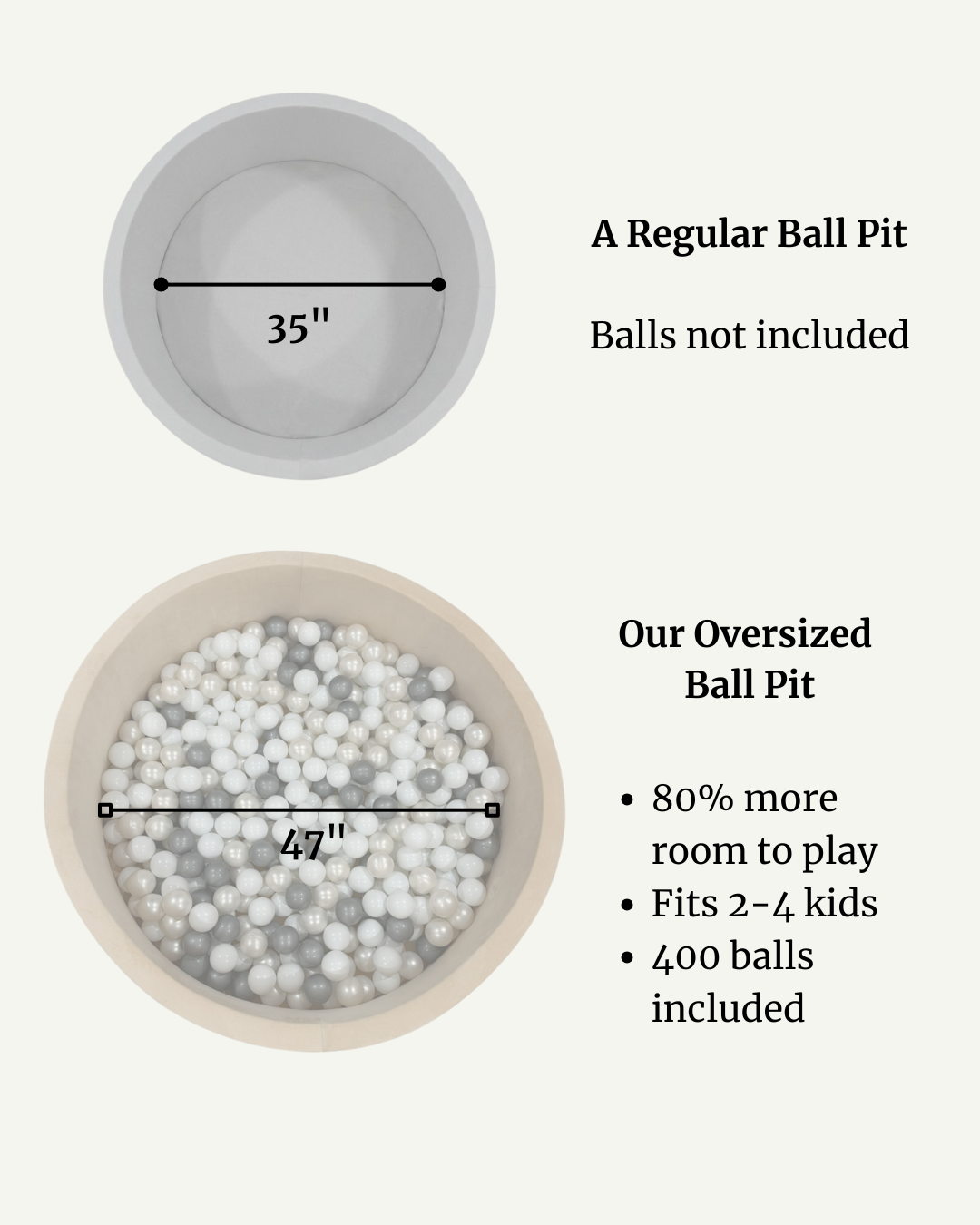 Oversized Ball Pit with 400 BPA-Free Balls