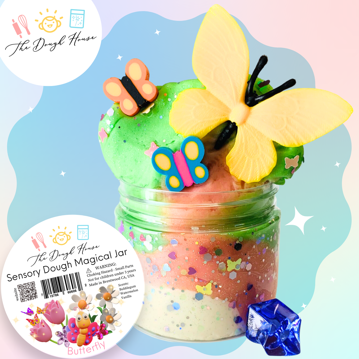 Butterfly Magical Play Dough Jar (Fun Size / 5 oz)