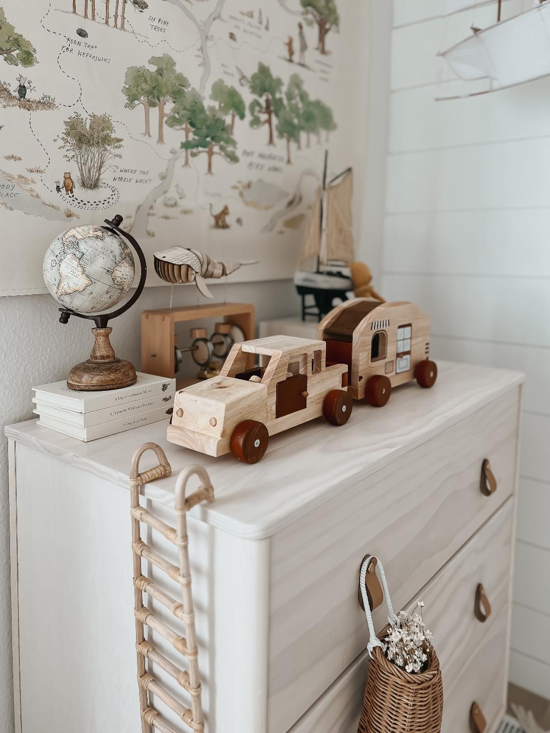 Car and Camper Wooden Toy Set