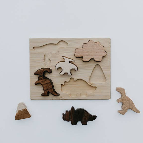 Dinosaur Wooden Puzzle with Chunky Pieces