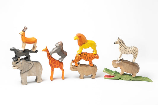 Wooden Safari Animals Toys