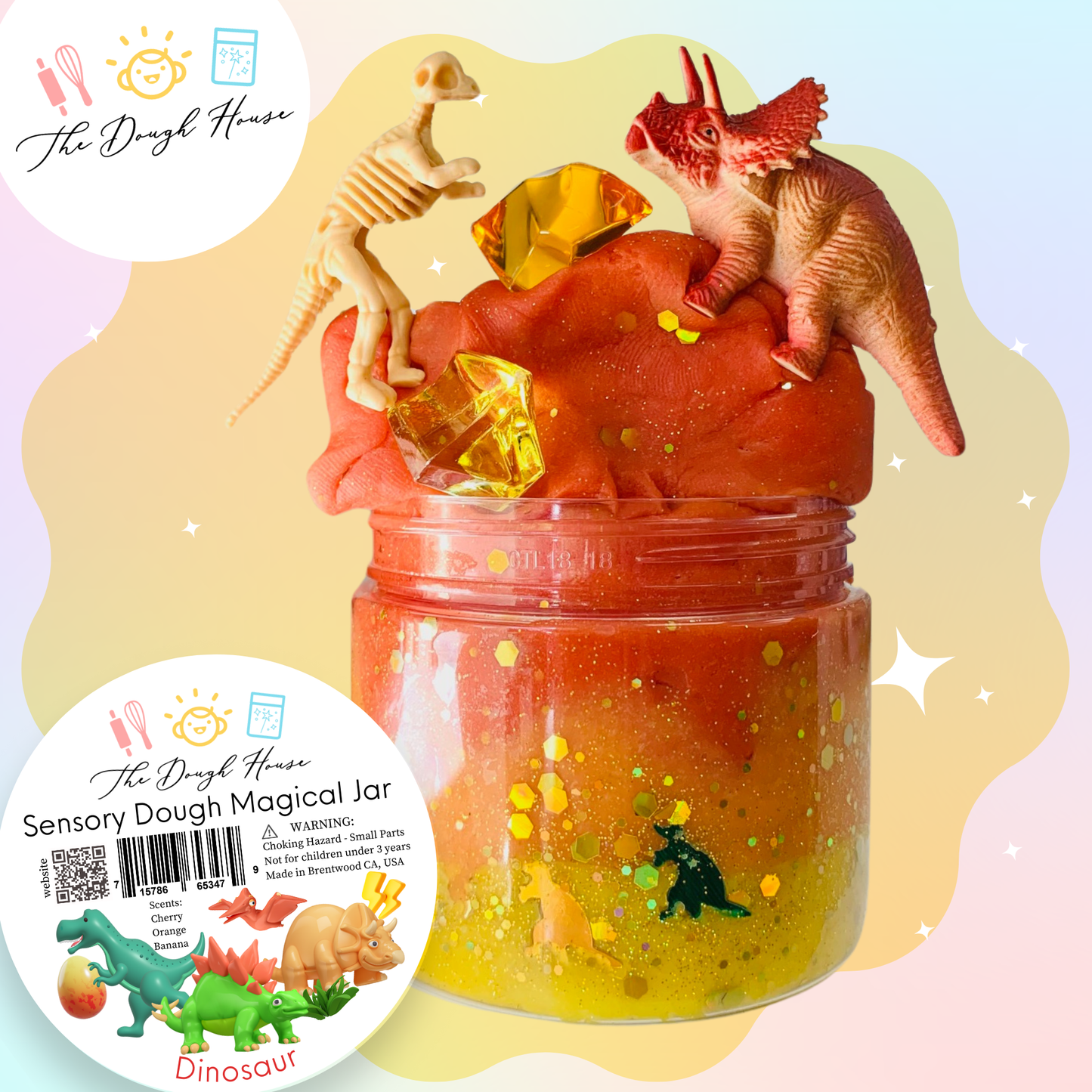 Dinosaur Magical Play Dough Jar (Fun Size / 5 oz)