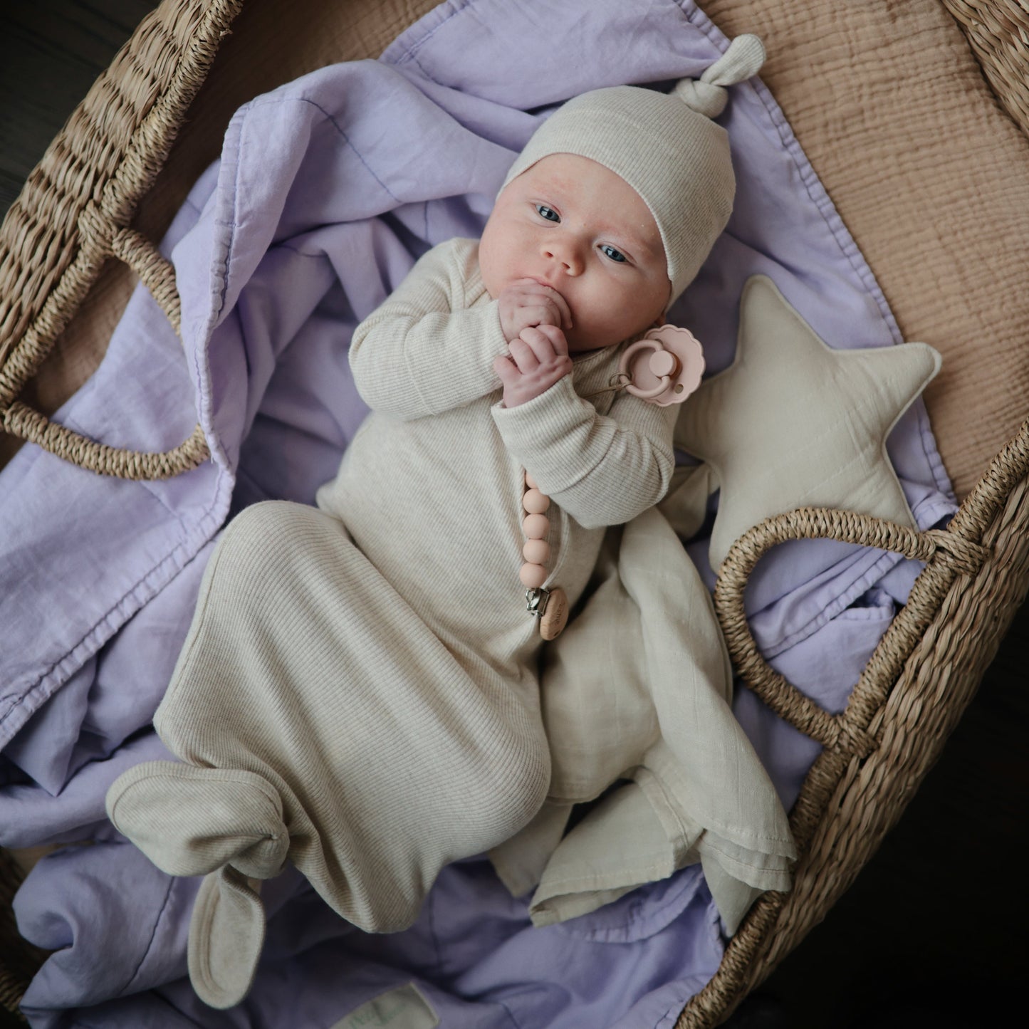 Organic Cotton Star Lovey Blanket