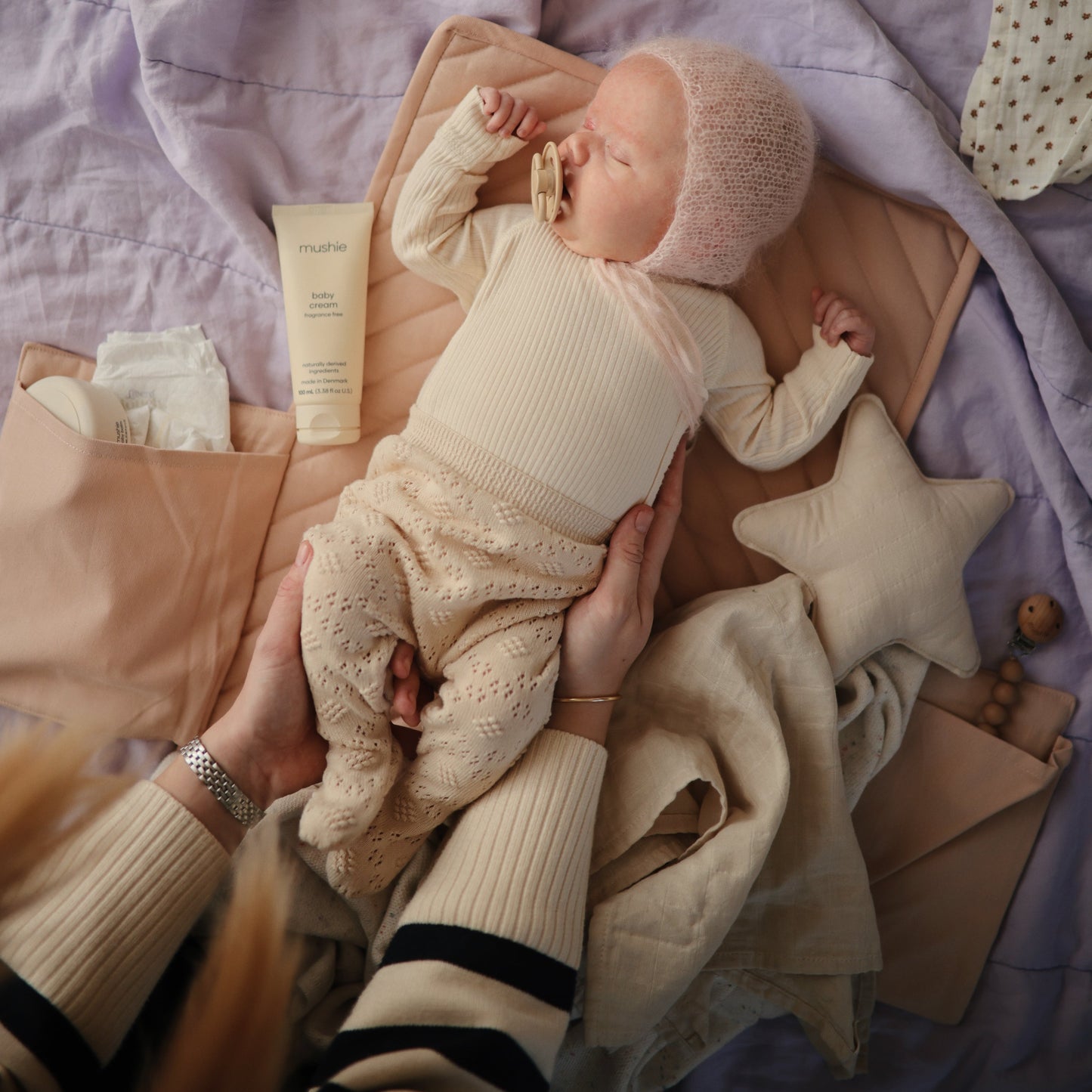Organic Cotton Star Lovey Blanket