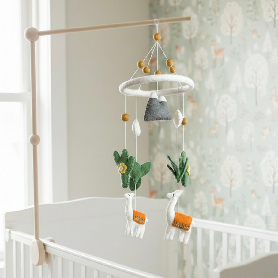 Felt Baby Mobile - Llama