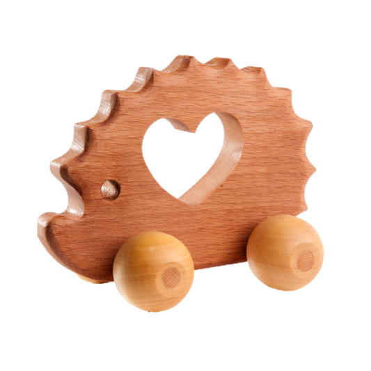 Wooden Handmade Hedgehog Push toy