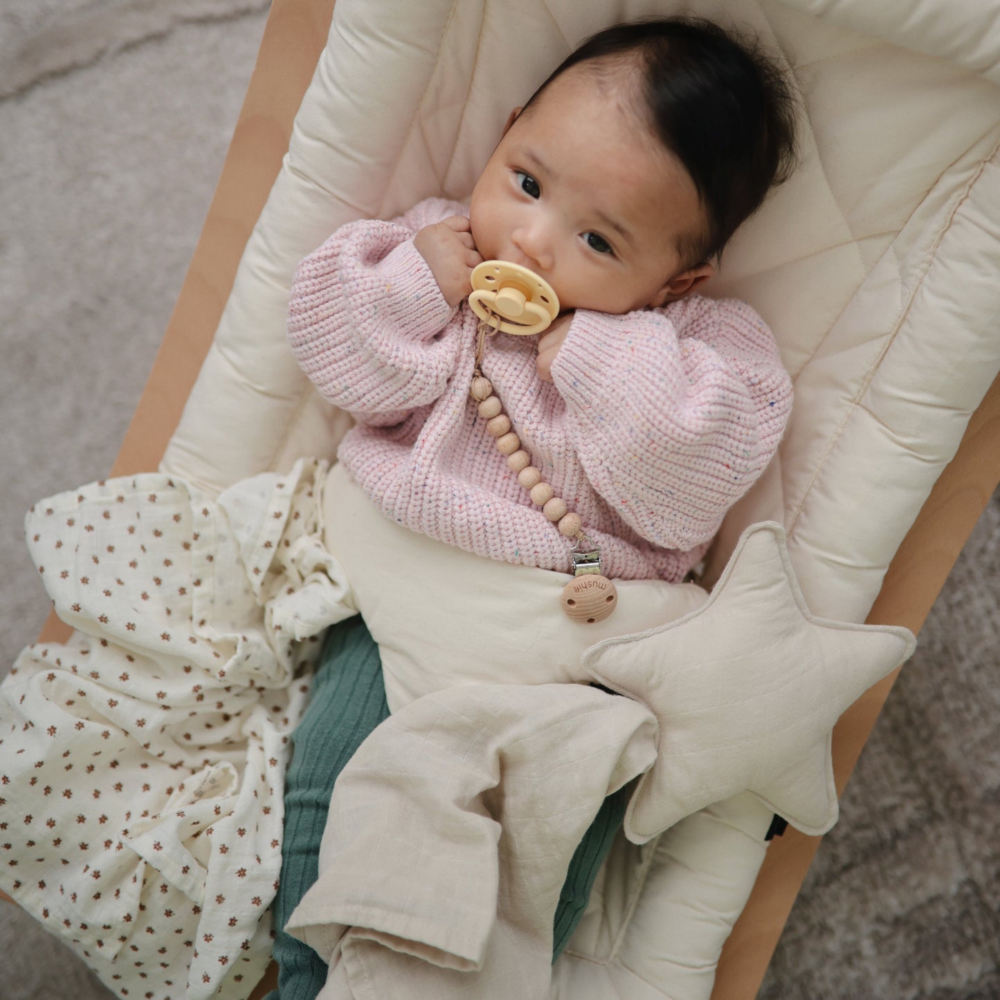 Organic Cotton Star Lovey Blanket