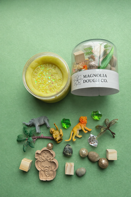 Jungle Sensory Play Dough Jar