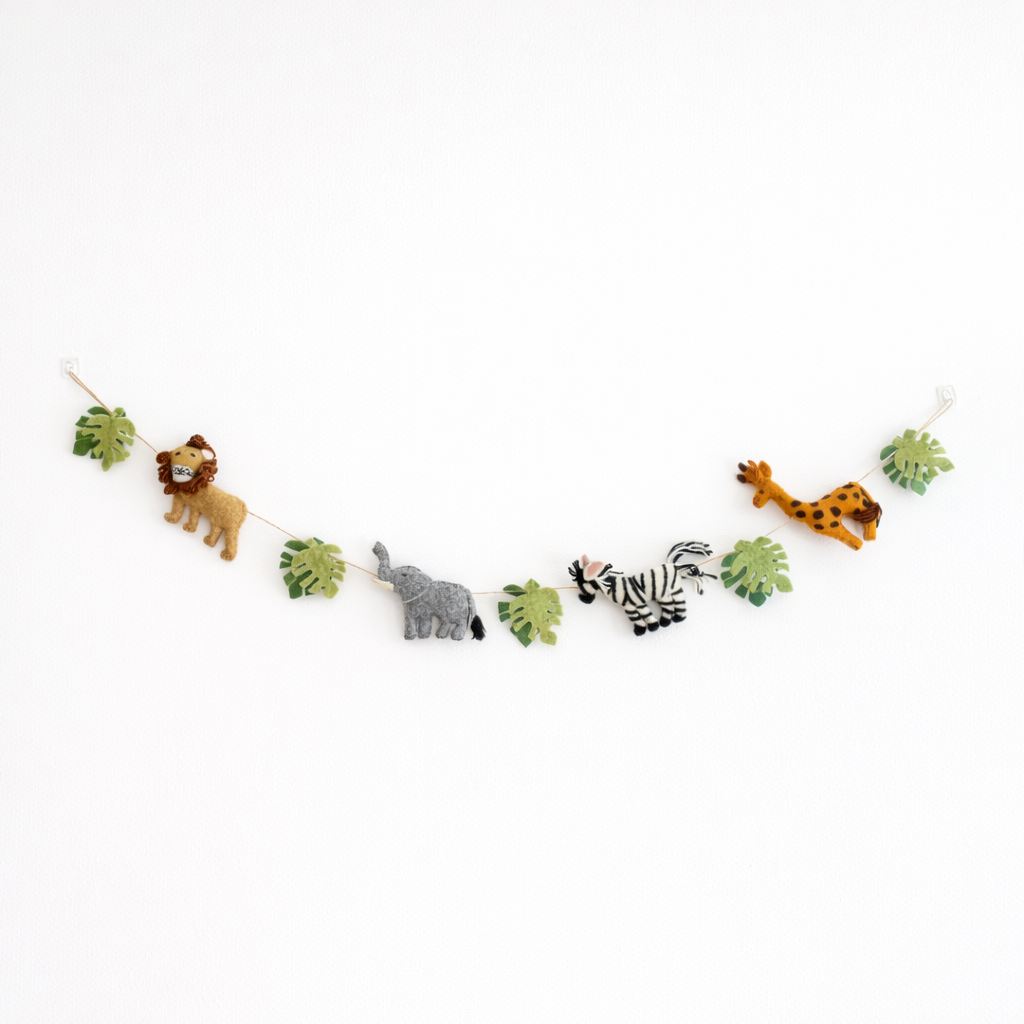 Felt Jungle Animal Garland