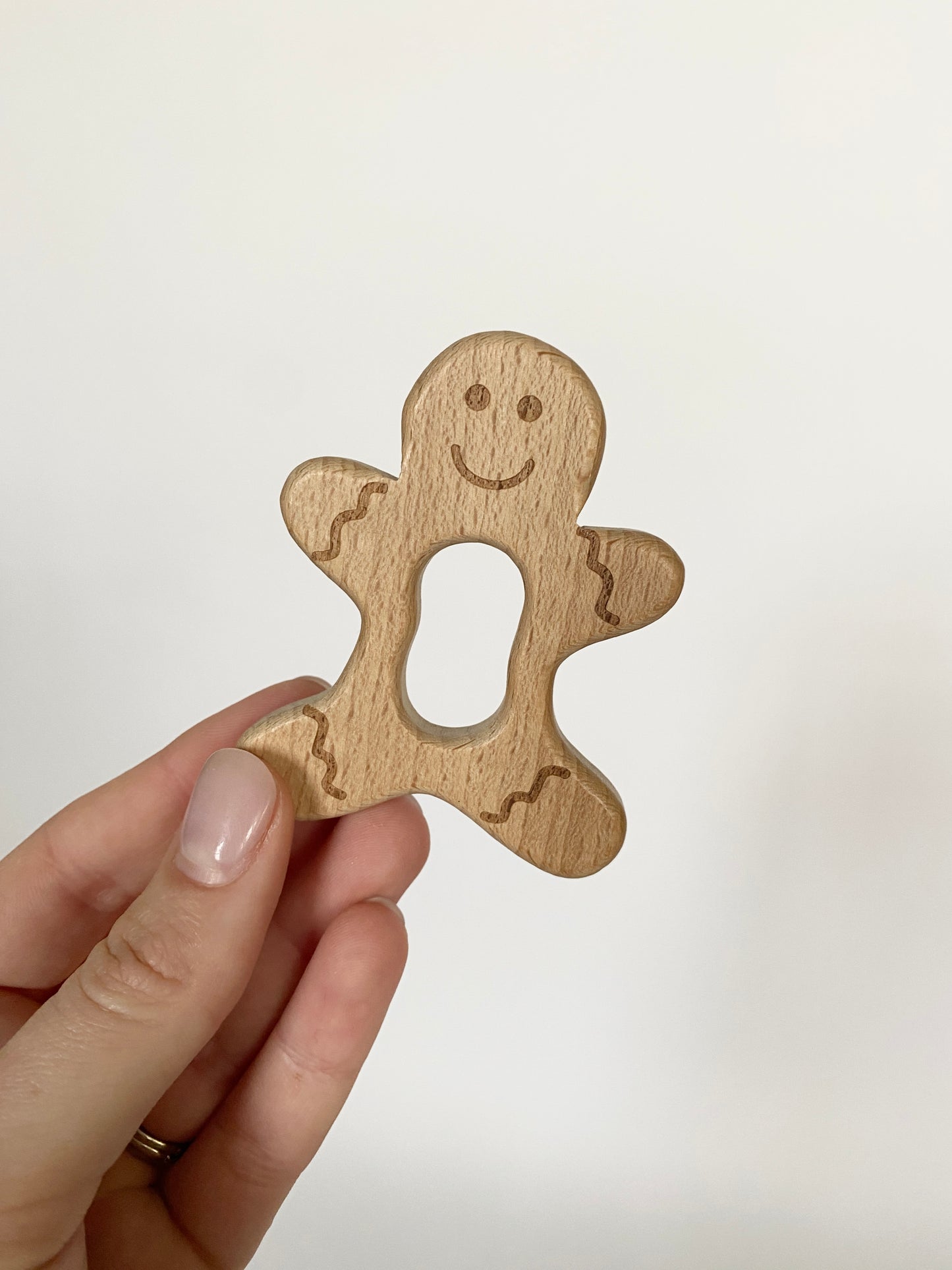 Gingerbread Man Christmas Teether Toy for Babies