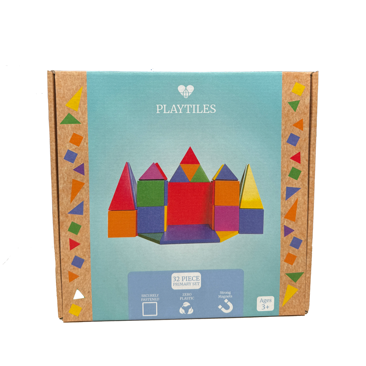 Magnetic Wooden Playtiles – 32-Piece Set