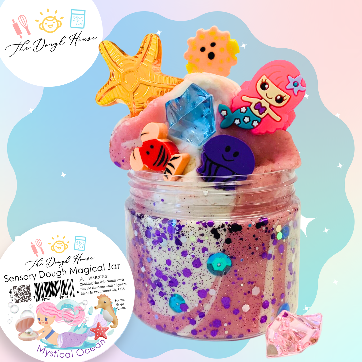 Mermaid Magical Play Dough Jar (Fun Size / 5 oz)