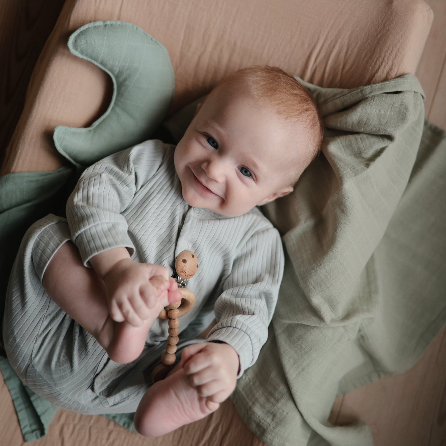 Organic Cotton Moon Lovey Blanket