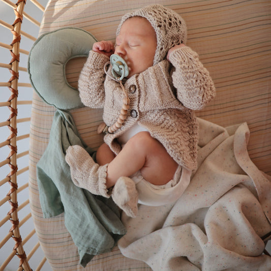 Organic Cotton Moon Lovey Blanket