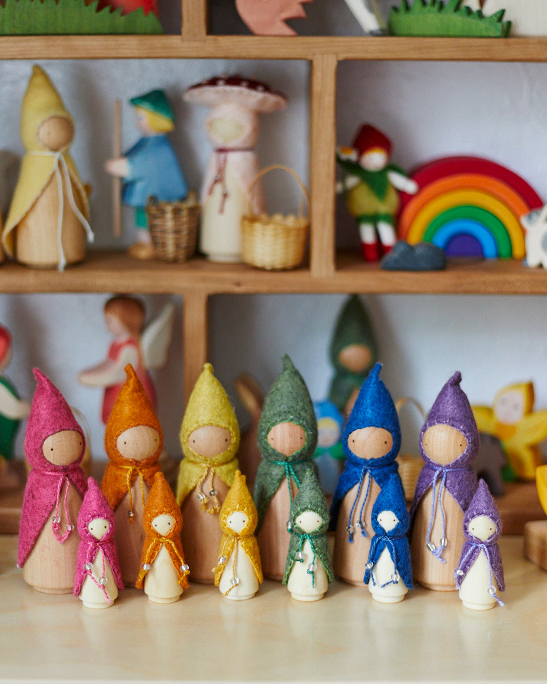 Mini Yellow Wooden Gnome