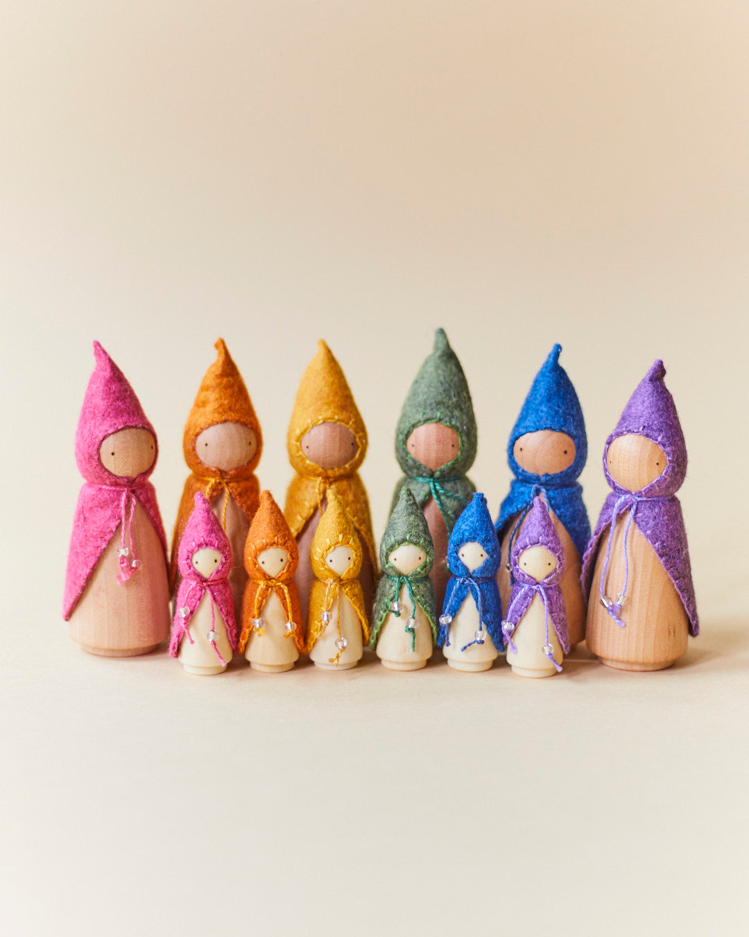 Mini Blue Wooden Gnome