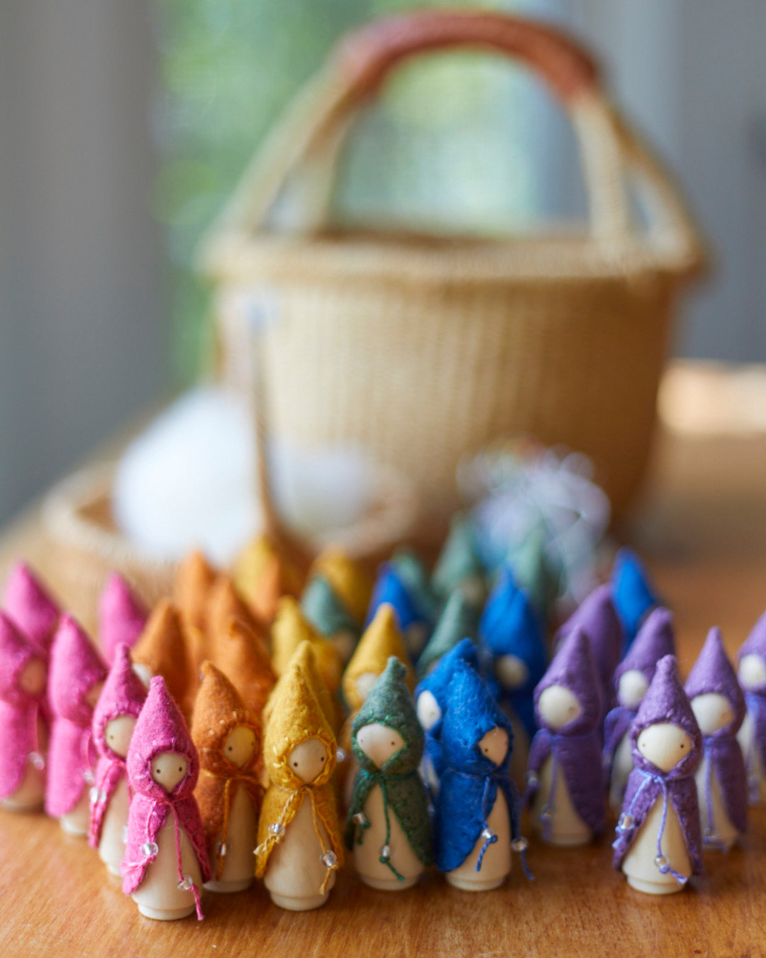 Mini Blue Wooden Gnome