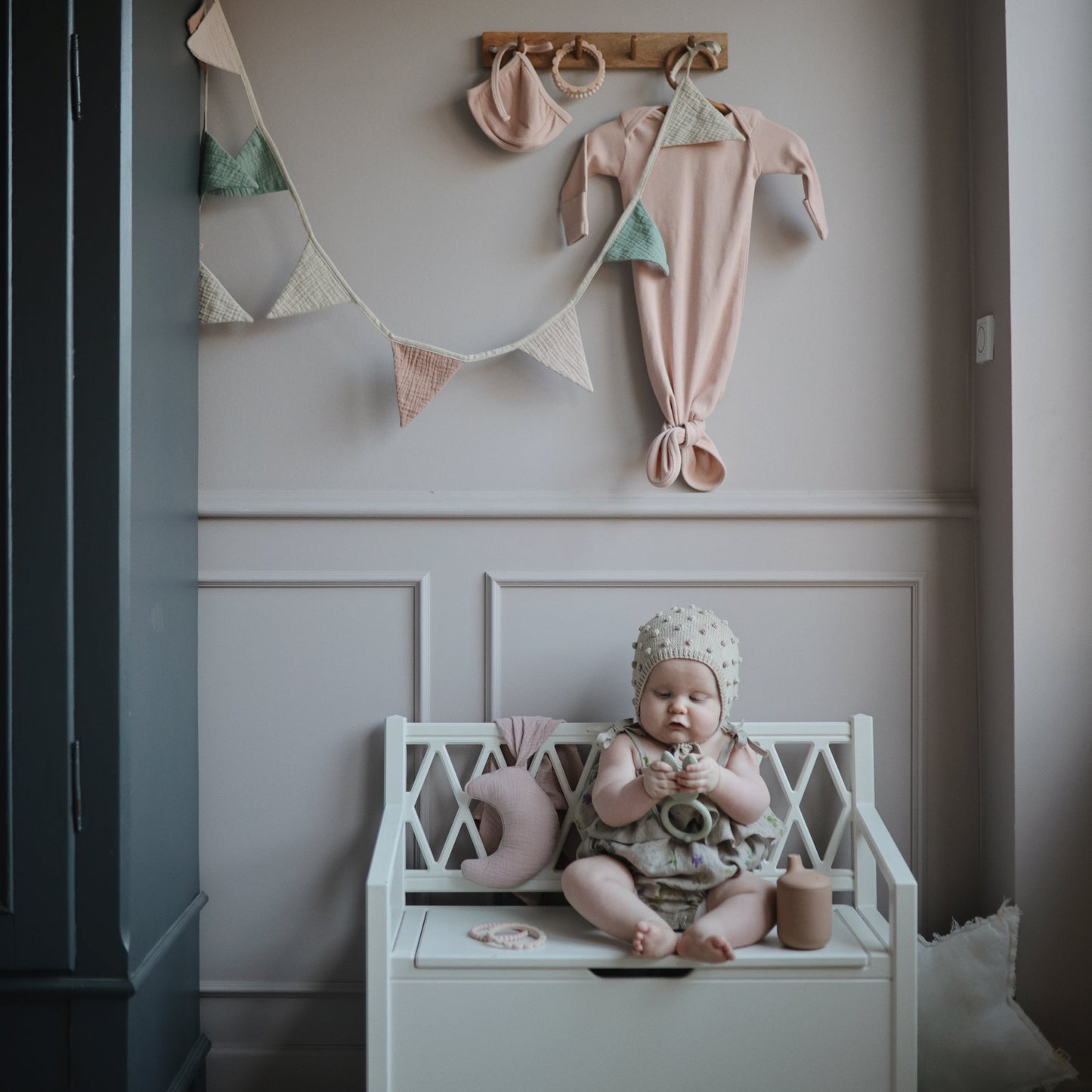 Organic Cotton Moon Lovey Blanket