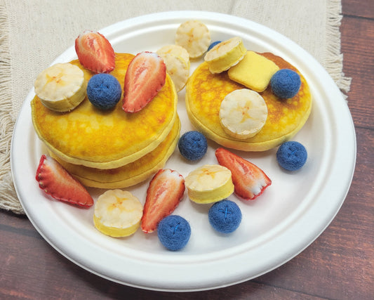 Pancake plush toy Pretend play food