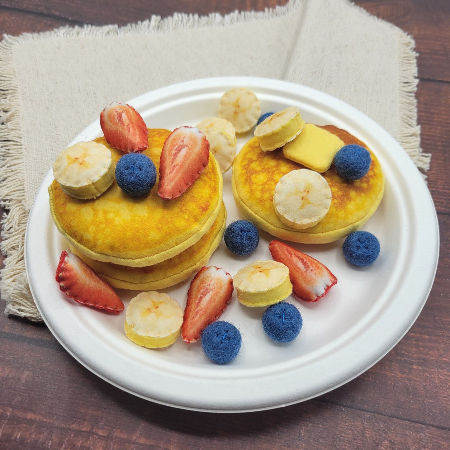 Pancake plush toy Pretend play food