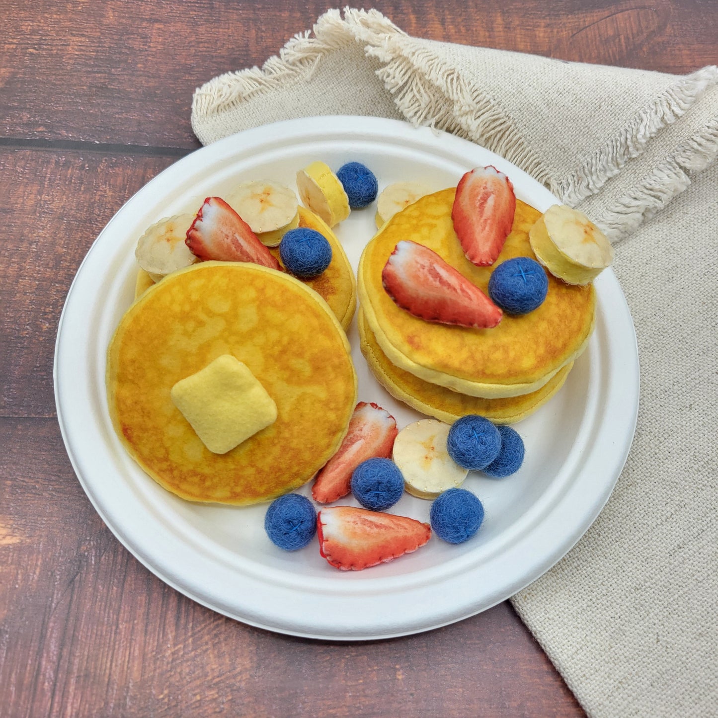 Pancake plush toy Pretend play food