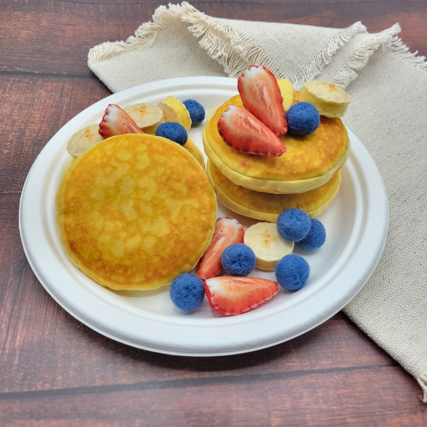 Pancake plush toy Pretend play food
