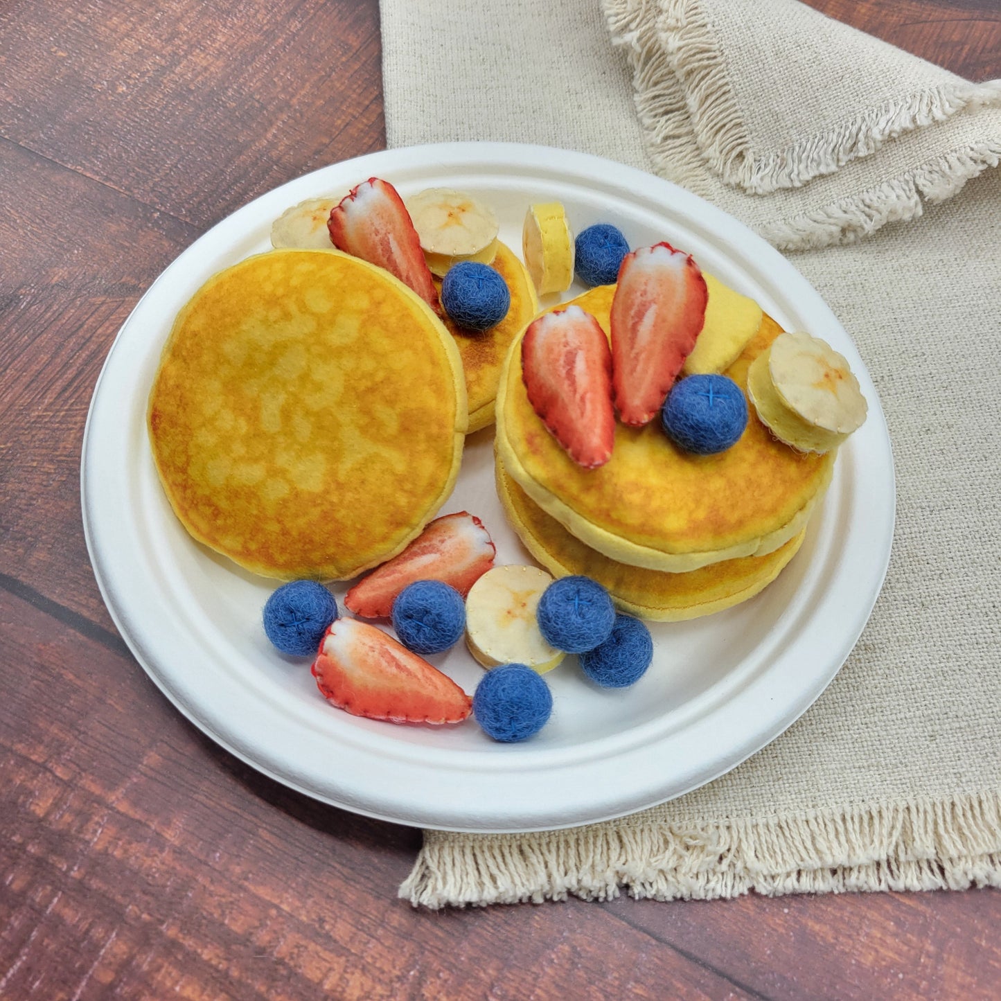 Pancake plush toy Pretend play food