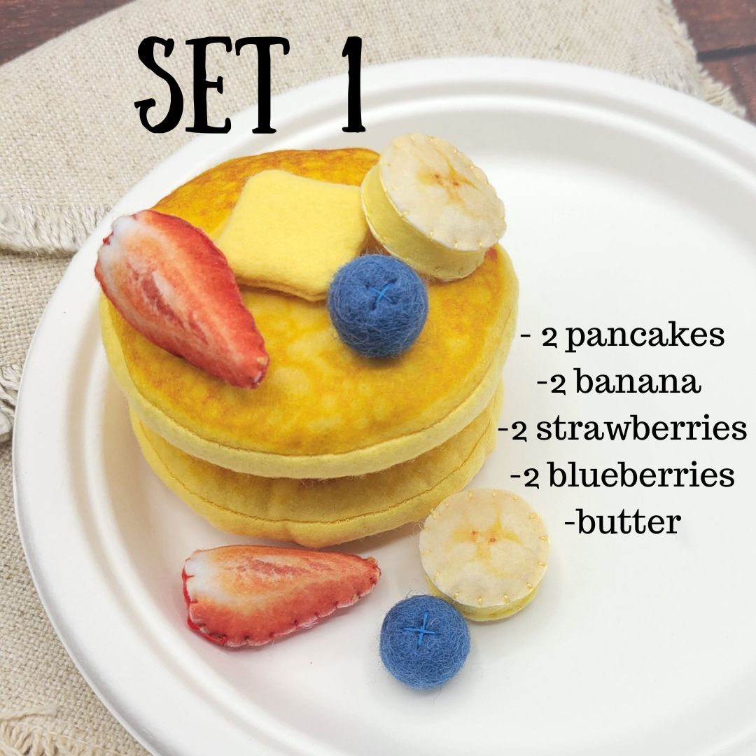 Pancake plush toy Pretend play food