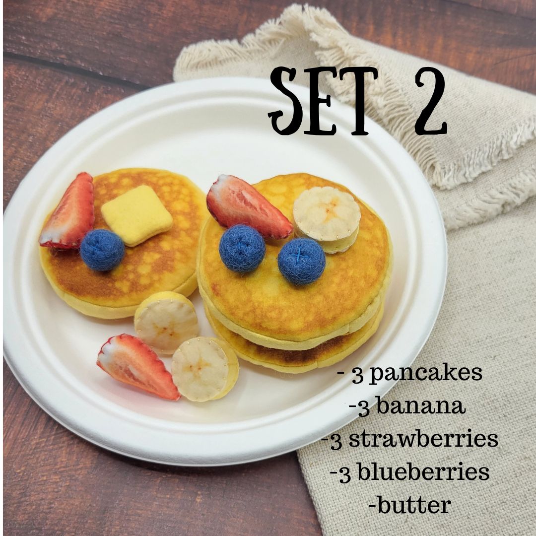 Pancake plush toy Pretend play food