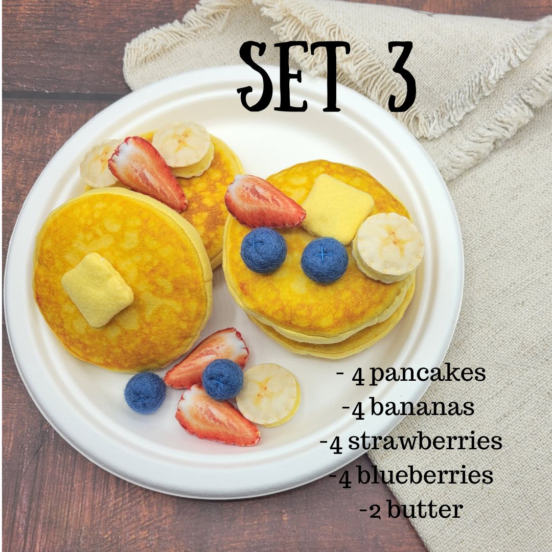 Pancake plush toy Pretend play food