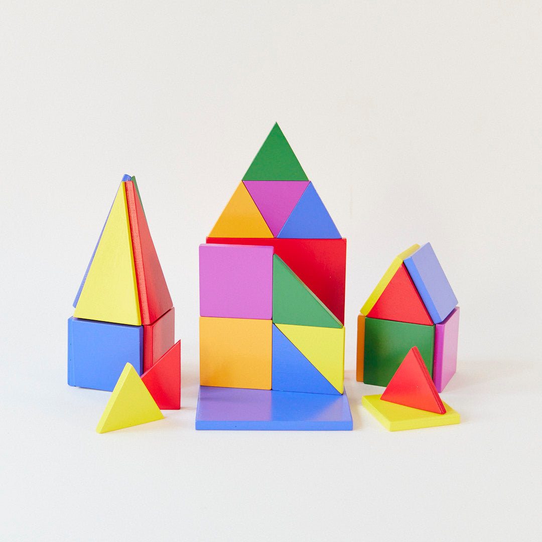 Magnetic Wooden Playtiles – 32-Piece Set