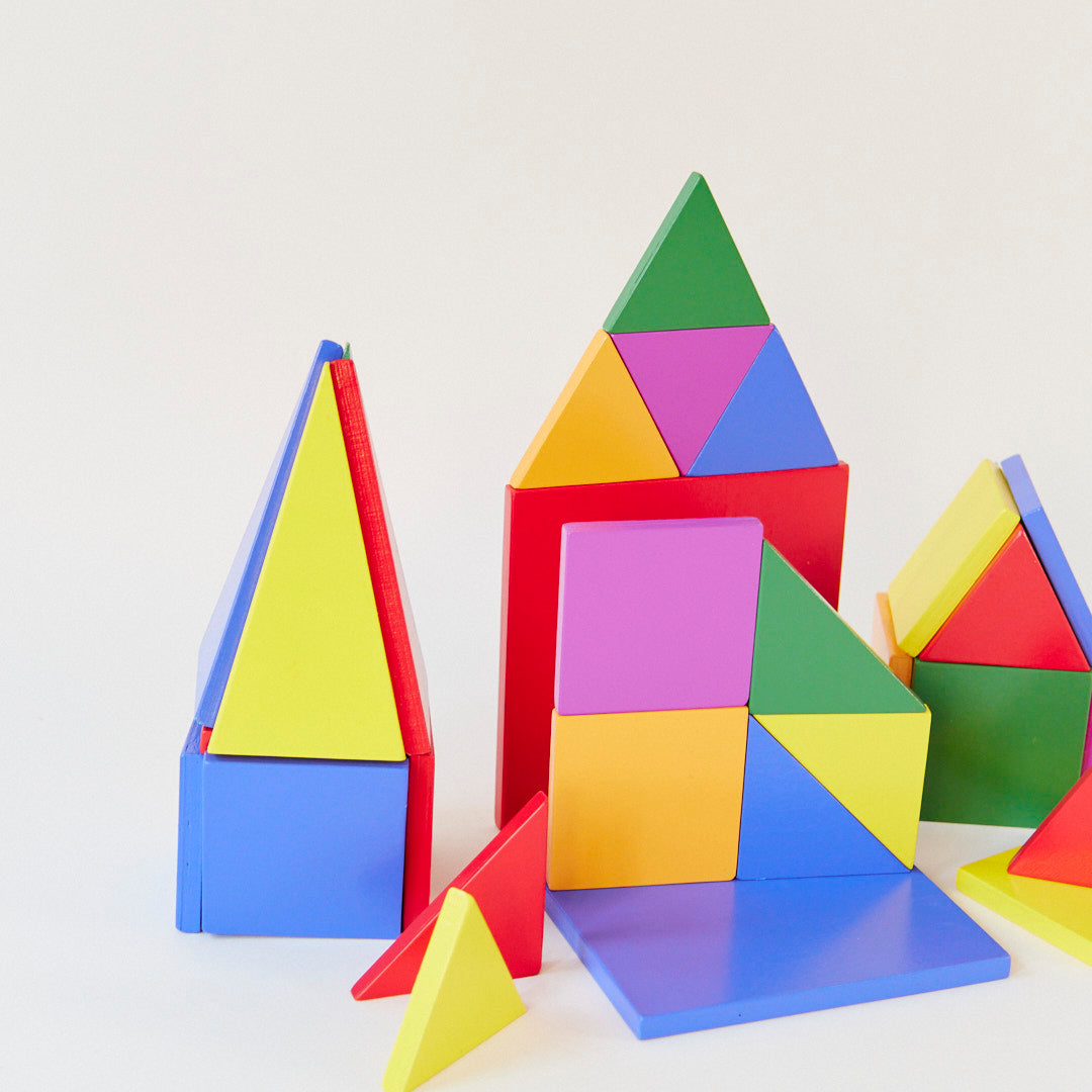 Magnetic Wooden Playtiles – 32-Piece Set