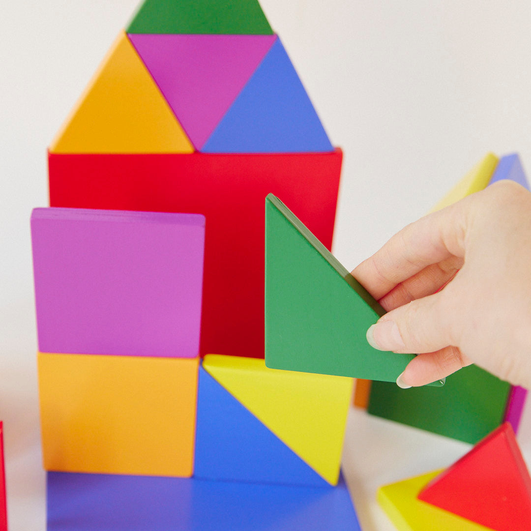 Magnetic Wooden Playtiles – 32-Piece Set