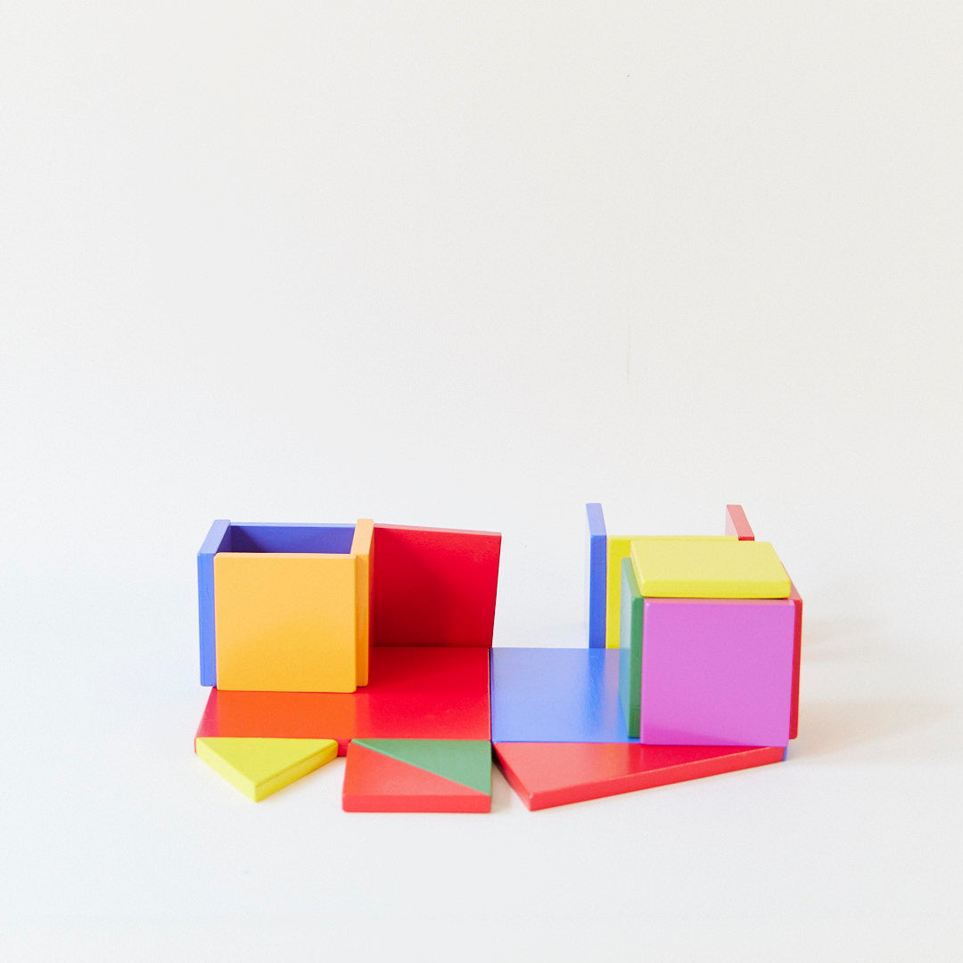 Magnetic Wooden Playtiles – 32-Piece Set