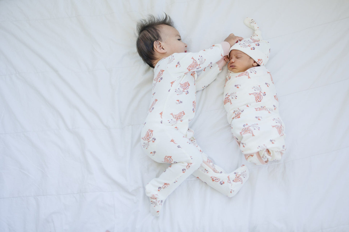 GOTS Certified Organic Cotton Zippy Footed in Celadon Quail