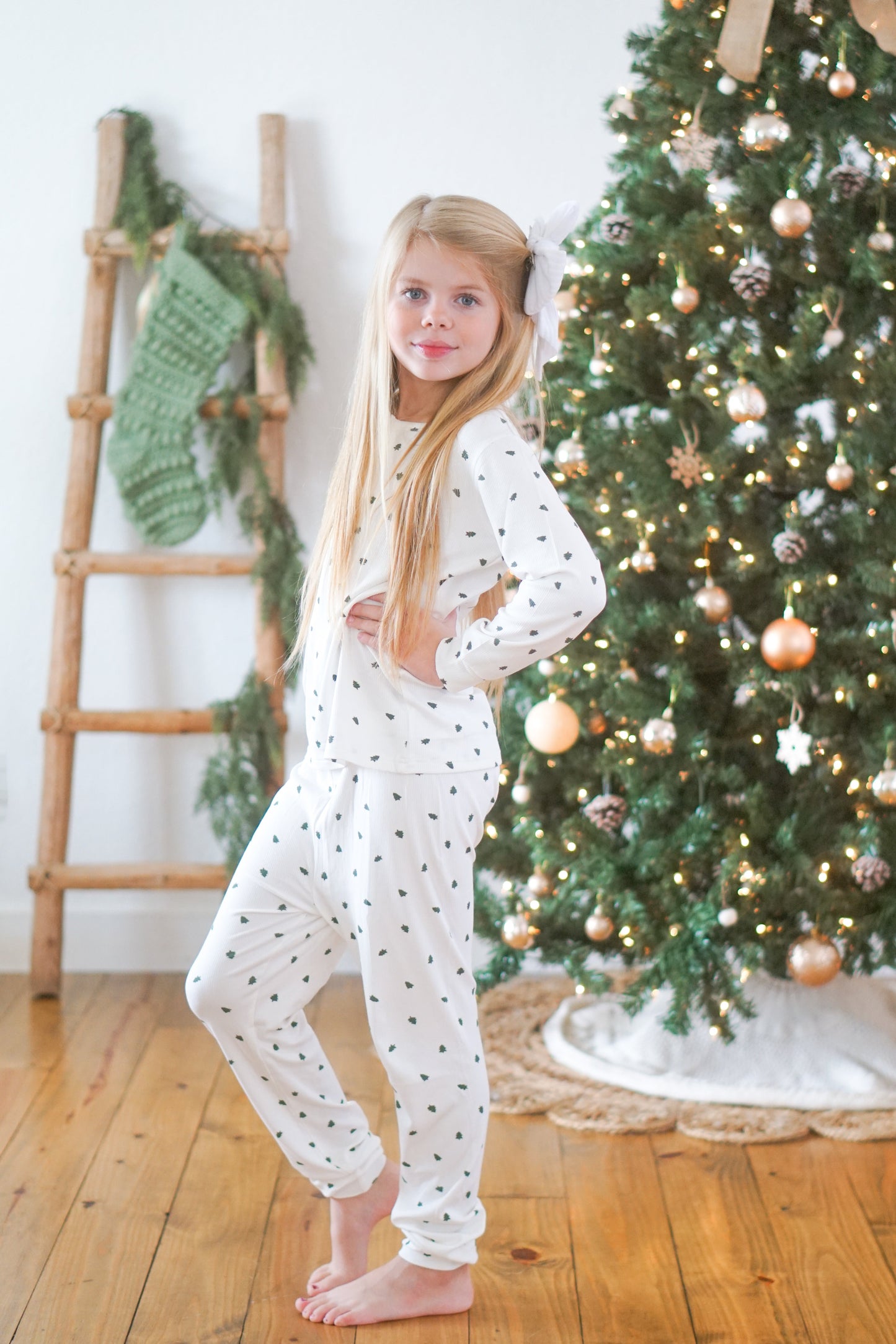 Tiny Trees Ribbed Bamboo 2pc Henley Pajamas