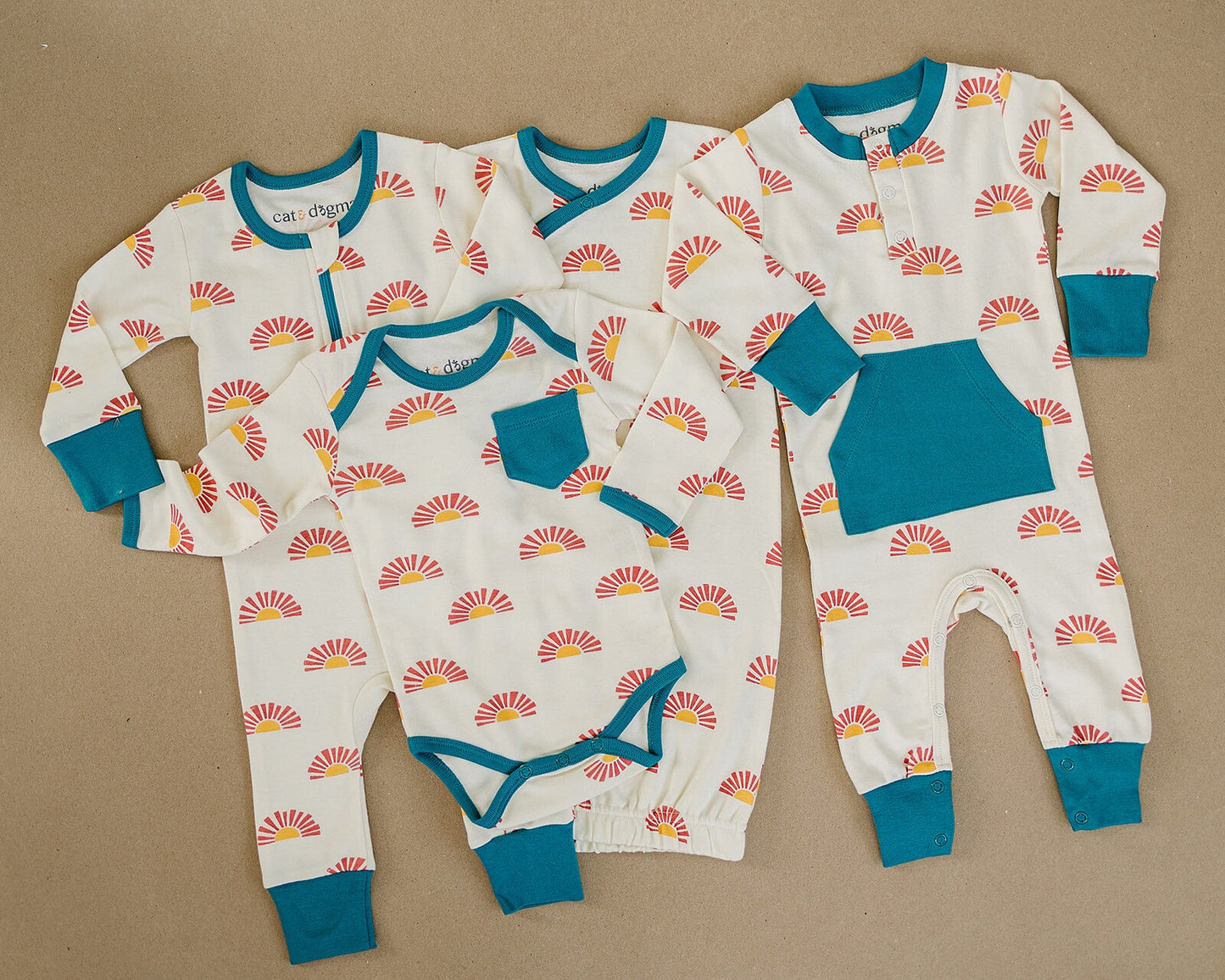 GOTS Certified Organic Cotton Zippy in Sunrise