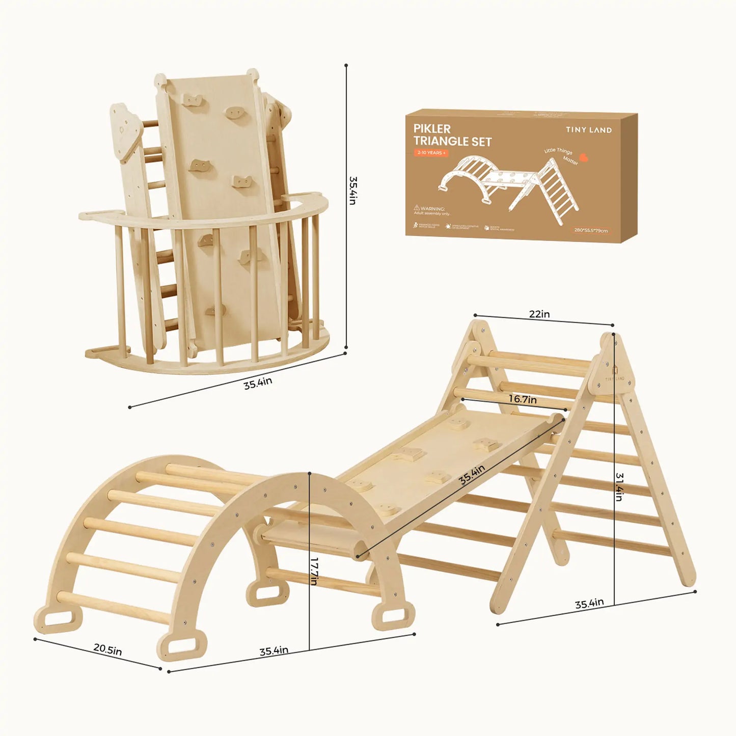 Pikler Triangle Montessori Climbing Set