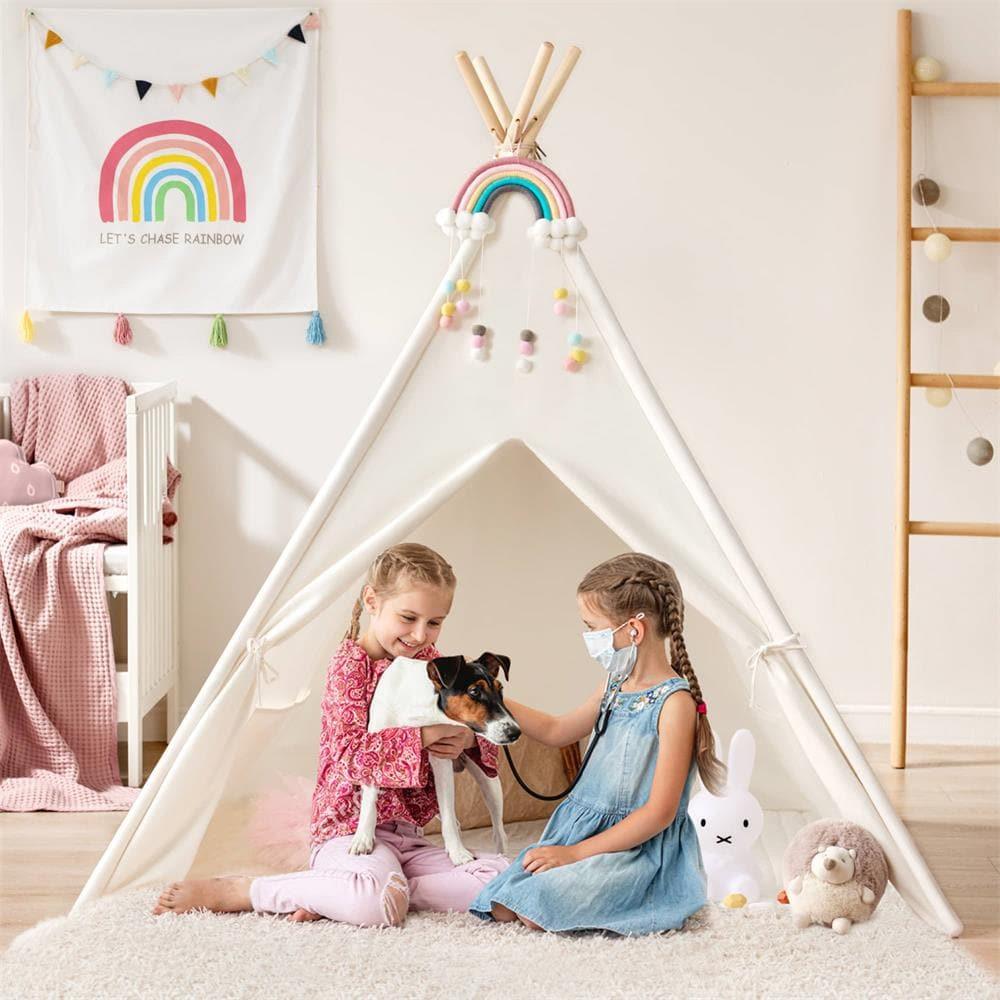 Teepee Tent for Kids with Mat - Indoor Play Tent