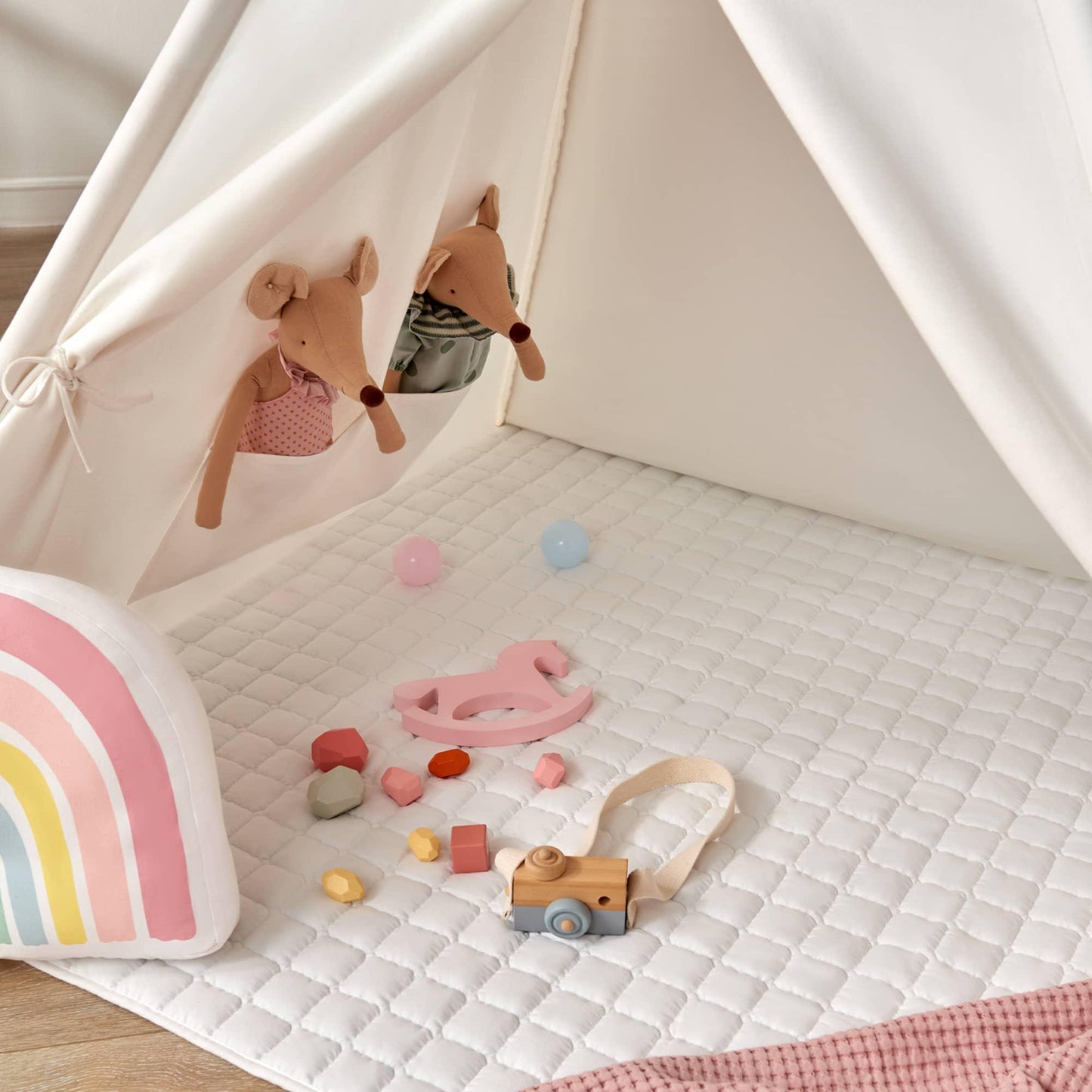 Teepee Tent for Kids with Mat - Indoor Play Tent