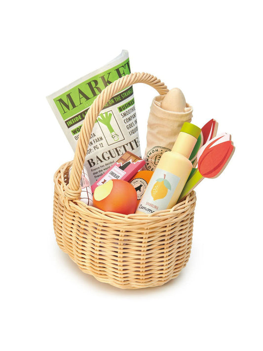 Tender Leaf Toys Wicker Shopping Basket