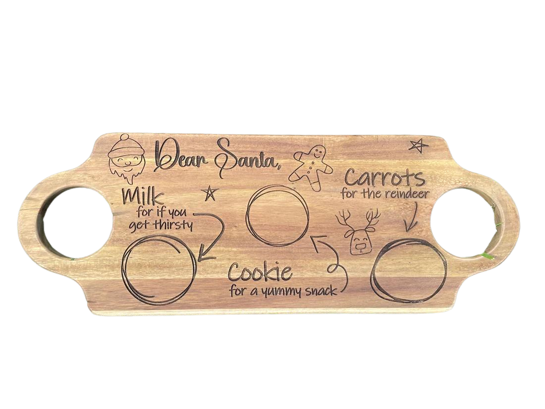 Night Before Christmas Cookie Santa Wooden Tray