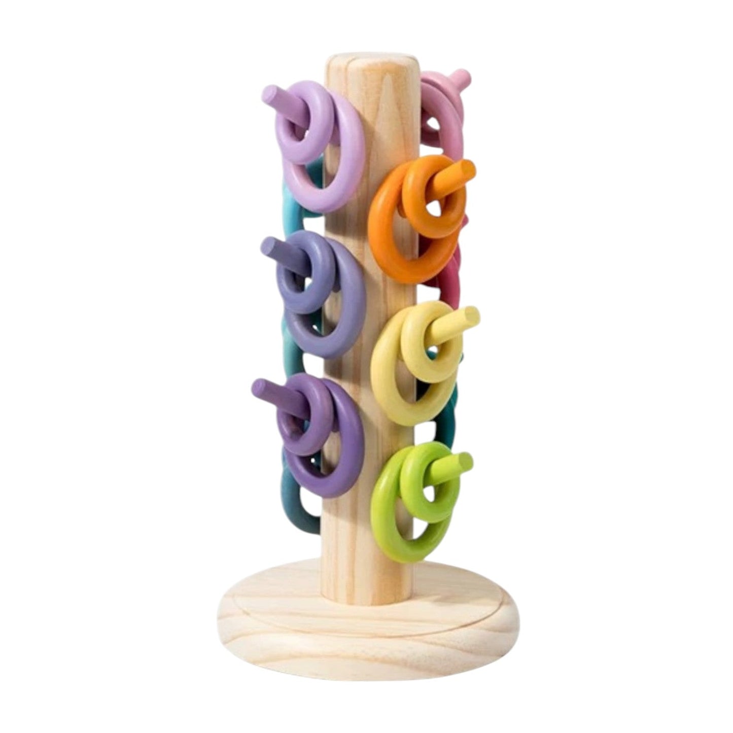 12-Dowel Sorting Tree with 24 Building Rings Set